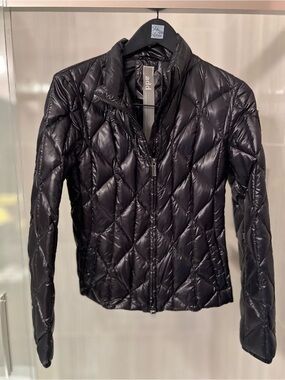 ADD Down Black Diamond Quilted Goose Down Puffer Jacket Coat